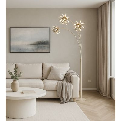 Aviano Salo lampa stojąca 26W czarna-piaskowa 3033-313