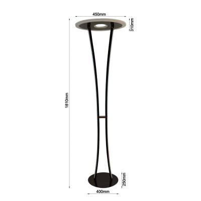 Aviano Arnas lampa stojąca 80 W czarna 3067-302