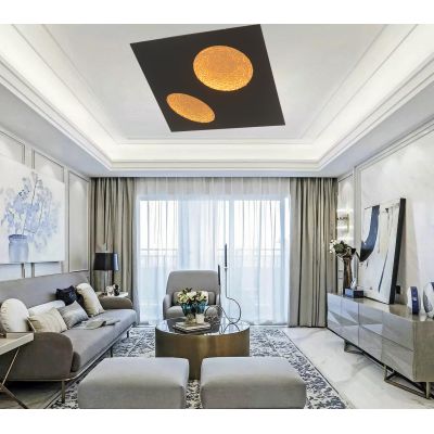 Aviano Toulon lampa podsufitowa 36 W czarna-złota 4044304