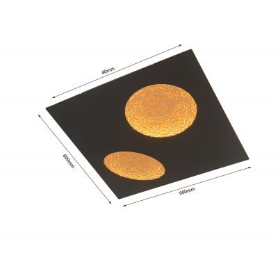 Aviano Toulon lampa podsufitowa 36 W czarna-złota 4044304