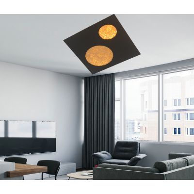 Aviano Toulon lampa podsufitowa 30 W czarna-złota 4044-304M