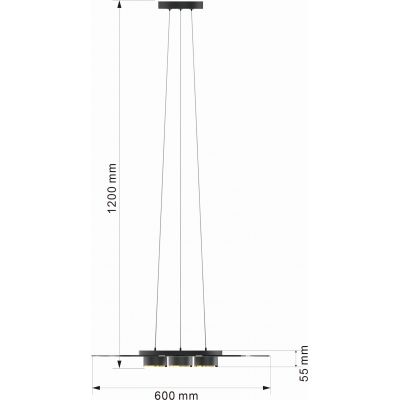 Wofi Lannion lampa wisząca 3x6,3 W czarna 5006-302