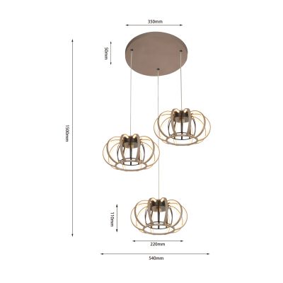 Aviano Salo lampa wisząca 45W czarna-piaskowa 5033-313