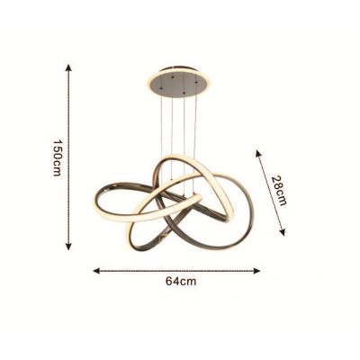 Aviano Bandol lampa wisząca 1x56 W czarna-chrom 6064-105