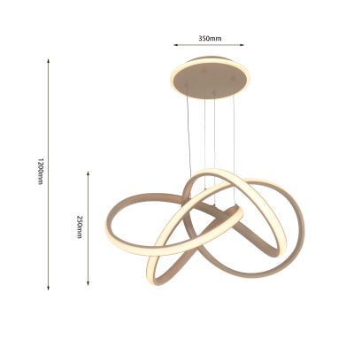 Aviano Bandol lampa wisząca 60 W piaskowa 6064-113