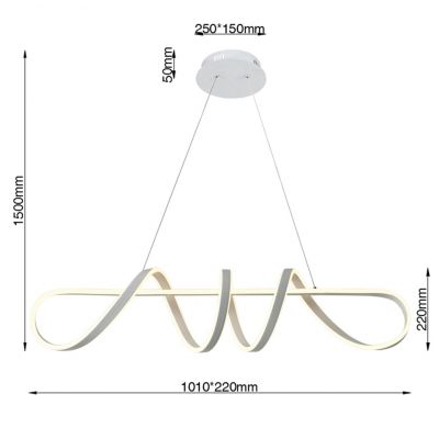 Aviano Trevance lampa wisząca 1x72 W szary/popielaty 6203-0106L