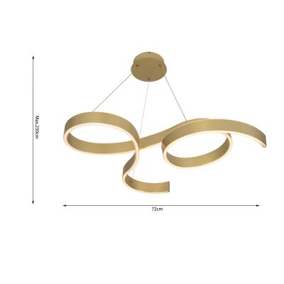 Aviano Martialo lampa wisząca 1x48 W złota-matowa 6213-0115