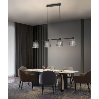 Aviano Mitica lampa wisząca 4x40 W czarna 6219-0410