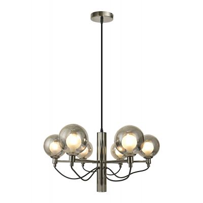 Aviano Classico lampa wisząca 6x3 W czarna-chrom 6221-0610