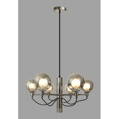 Aviano Classico lampa wisząca 6x3 W czarna-chrom 6221-0610