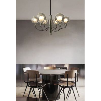 Aviano Classico lampa wisząca 6x3 W czarna-chrom 6221-0610