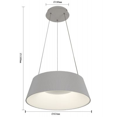 Aviano Sella lampa wisząca 1x25 W biała 6222-0106