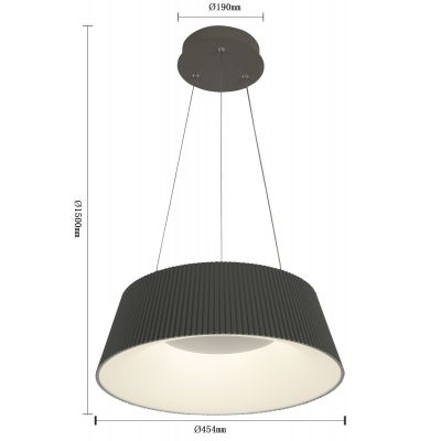 Aviano Sella lampa wisząca 1x25 W antracyt 6222-0150
