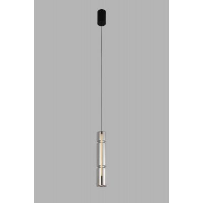 Aviano Cilindro lampa wisząca 1x9 W czarna-chrom-przydymiona 6223-0110