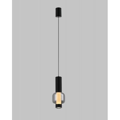 Aviano Ronda lampa wisząca 8 W czarna-chrom-przydymiona 6224-0110