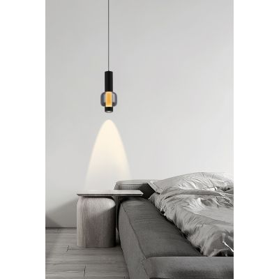 Aviano Ronda lampa wisząca 8 W czarna-chrom-przydymiona 6224-0110