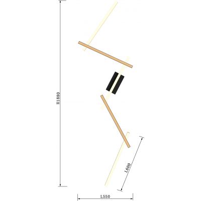 Wofi Rimini lampa podsufitowa 5x11,4 W czarna 7021-506