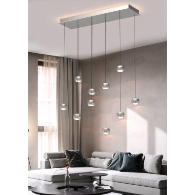 Aviano Quiberon lampa wisząca 55 W szampan-nikiel 7039-1003