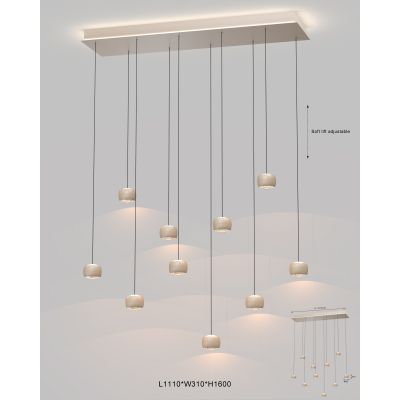 Aviano Quiberon lampa wisząca 55 W piaskowa 7039-1013