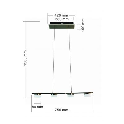 Aviano Cassis lampa wisząca 24 W czarna-chrom 7066-502