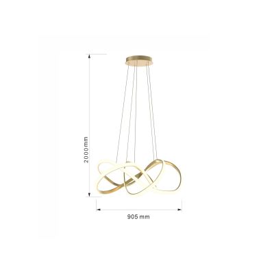 Aviano Arte lampa wisząca 1x138 W złota 7097-0115