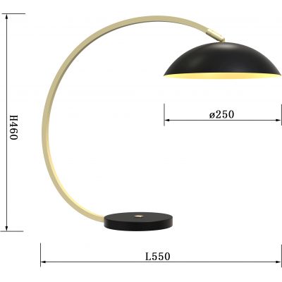 Aviano Rosskoff lampa biurkowa 1x10,5 W czarna 8001-104