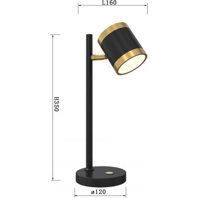 Aviano Toulouse lampa biurkowa 1x10 W czarna 8003-104S