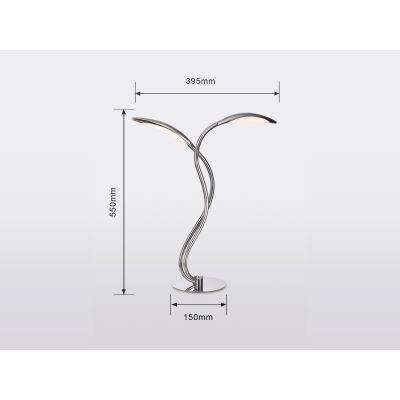 Aviano Hampton lampa stołowa 2x10,4 W chrom 8326-0201
