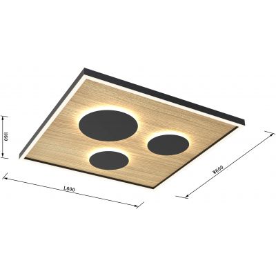 Wofi Dijon plafon 1x40 W czarny 9012-306L