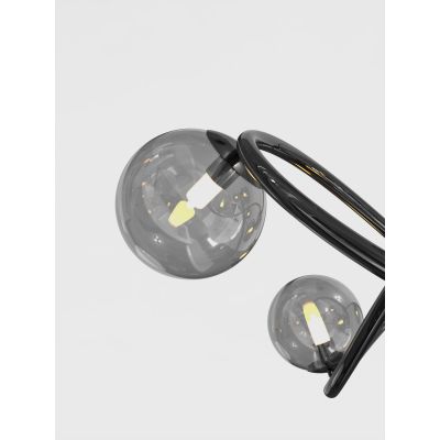 Wofi Nancy lampa podsufitowa 12x3,5 W czarna 9014-1205