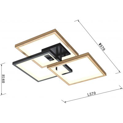 Wofi Matera lampa podsufitowa 3x13,3 W czarna 9022-306S