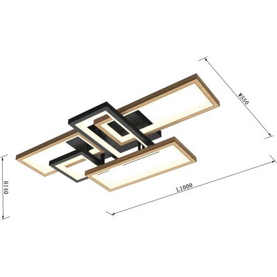 Wofi Matera lampa podsufitowa 5x12 W czarna 9022-506