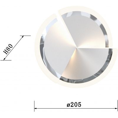 Aviano Trapani kinkiet 1x12 W chrom 9036-108S