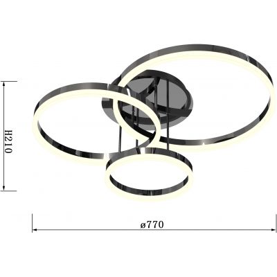 Wofi Perpignon lampa podsufitowa 3x17 W czarna 9049-405