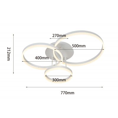 Aviano Ravello lampa podsufitowa 48 W biała 9055-308