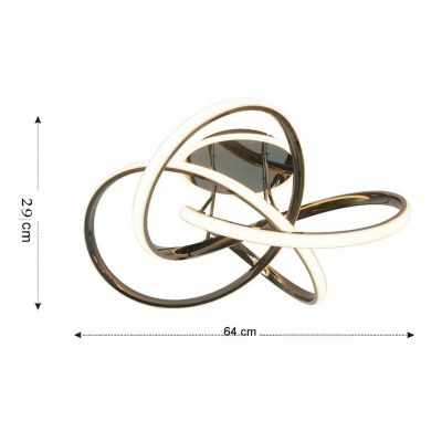 Aviano Bandol lampa podsufitowa 1x56 W czarna-chrom 9064-105