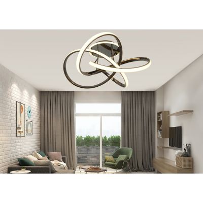 Aviano Bandol lampa podsufitowa 1x56 W czarna-chrom 9064-105