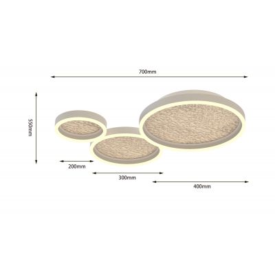 Aviano Bormes lampa podsufitowa 44 W piaskowa 9069-313