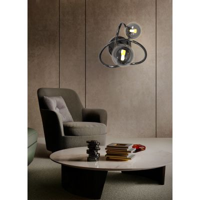 Wofi Nancy lampa podsufitowa 12x3,5 W czarna 9014-1205