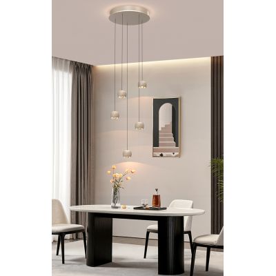 Aviano Quiberon lampa wisząca 1x8 W piaskowa 6039-113