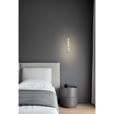 Aviano Cilindro lampa wisząca 3x9 W czarna-chrom-przydymiona 6223-0310
