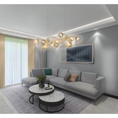 Aviano Metz lampa stołowa 2x3,5 W złota 8015-204