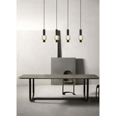 Aviano Ronda lampa wisząca 3x8 W czarna-chrom-przydymiona 6224-0310