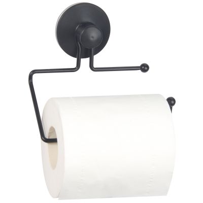 YokaHome Dexi uchwyt na papier toaletowy na przyssawkę czarny mat CH.DEXI-UP-BLK