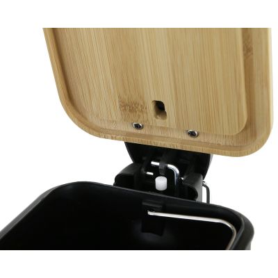 YokaHome Moby kosz na śmieci 5 l czarny-brązowy CH.MOBY-5-BLK