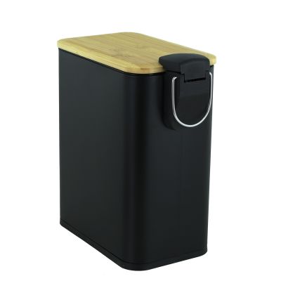 YokaHome Moby kosz na śmieci 5 l czarny-brązowy CH.MOBY-5-BLK