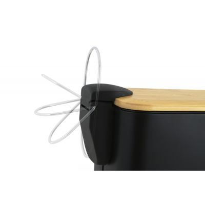 YokaHome Moby kosz na śmieci 5 l czarny-brązowy CH.MOBY-5-BLK