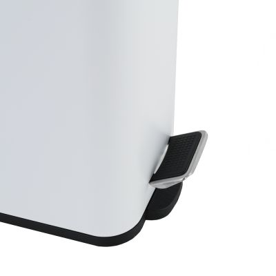 YokaHome Moby kosz na śmieci 5 l biały-brązowy CH.MOBY-5-WHT