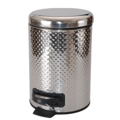 YokaHome Dots Solver kosz na śmieci łazienkowy 3l srebrny PD.DOT-SI.KOSZ