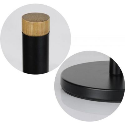 YokaHome SP stojak na papier toaletowy zapasowy czarny mat/drewno bambusowe P.SP1-BLK-B